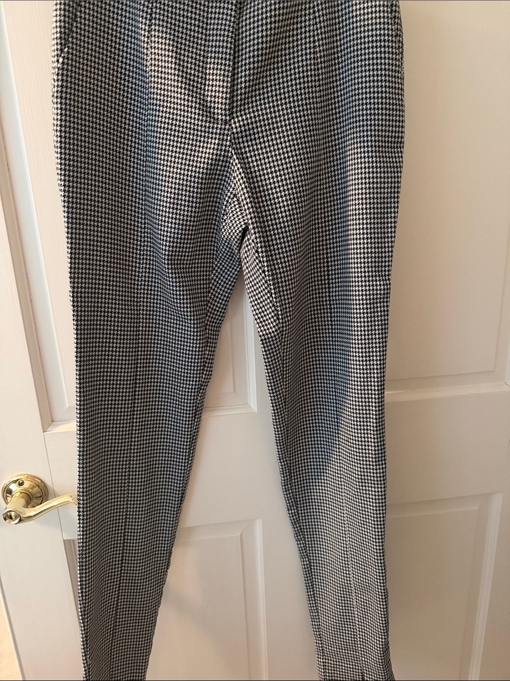 Zara gingham high-waisted cropped trousers
